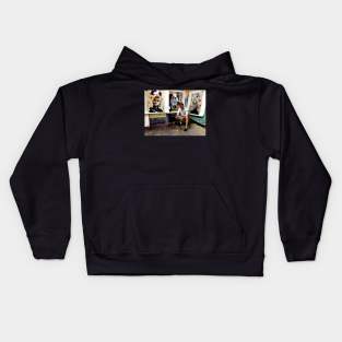 Studio with deconstructed prints Kids Hoodie